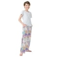 thumbnail image 4 of FORMRS Kids Pajama Pants with Pockets Size 13-14Y Boys Lounge Sleep Bottoms, Watercolor Marble Pattern, 4 of 8