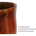 thumbnail image 4 of Nvzi Natural Solid Wooden Tea Cup Set, Elegant Japanese Jujube-Wood Coffee Mug Handcrafted Small Desk Cup With Handle (2 Pcs), 4 of 5