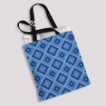 thumbnail image 2 of PKQWTM Small Blue Diamond Pattern Canvas Shoulder Bags Handbags Tote Bags Shopping Bag, 2 of 2