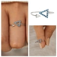 thumbnail image 2 of Anillo de moda para mujer, ajustable, con forma de ola, exquisito, bonito y fácil de llevar, 2 of 5