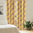 thumbnail image 2 of Ambesonne Autumn Curtains, Fall Season Color Palette, Pair of 28"x84", Orange and Pastel Yellow, 2 of 5