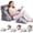 Full Gray, variant on Wedge Pillow for Sleeping Memory Foam Bed Support for Acid Reflux GERD Snoring Back Pain Relief and Leg Elevation 24x24x7.5 inch White Grey