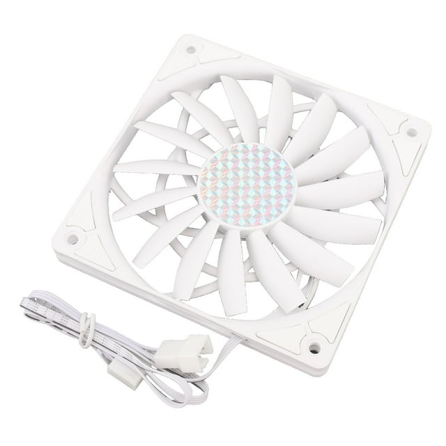 Ventilador de Caja pwm de 120 mm y 4 pinos Ventilador de Enfriamiento de PC de 500-1800 RPM Para Caja de Computerador, Con 8 Almohadillas de Silicona, Bajo Nivel de Ruido, Larga