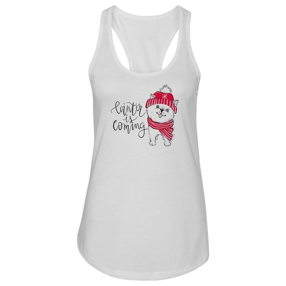 Winter Puppy Design Tank Women -Image by Shutterstock, Female Medium