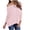 Pink, variant on Womens Cute off Shoulder Blouses Long Sleeve Boat Neck Tunics Tops Pink 8-10(M)