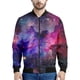 thumbnail image 3 of Sudadera con cremallera unisex con estampado 3D de galaxia y espacio psicodélico de moda Harajuku, ropa de gran tamaño para hombre, 3 of 5