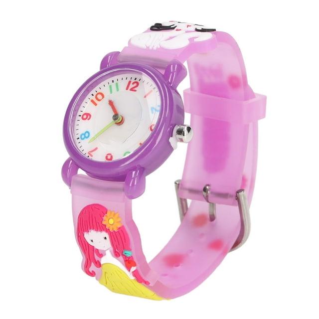 Waterproof Kids Watches, Simple Numbers Kids Watches 3D For Christmas Purple