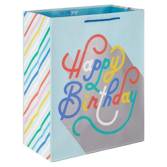 Hallmark Large Gift Bag (Happy Birthday on Aqua)