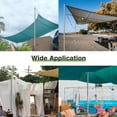 thumbnail image 2 of Yescom Sun Shade Sail Extension Pole 2Ft Powder Coated Steel Replacement Pole Stand Steel Yard Sliver, 2 of 7