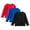 TOPS184-Blue, variant on Toddler Boys Girls 3 Pack Solid Crew Neck Long Sleeve Undershirts Skin Friendly Soft Knit Layering Tees for Daily Home Outdoor Matching Outfits,Sizes 1-2 Years