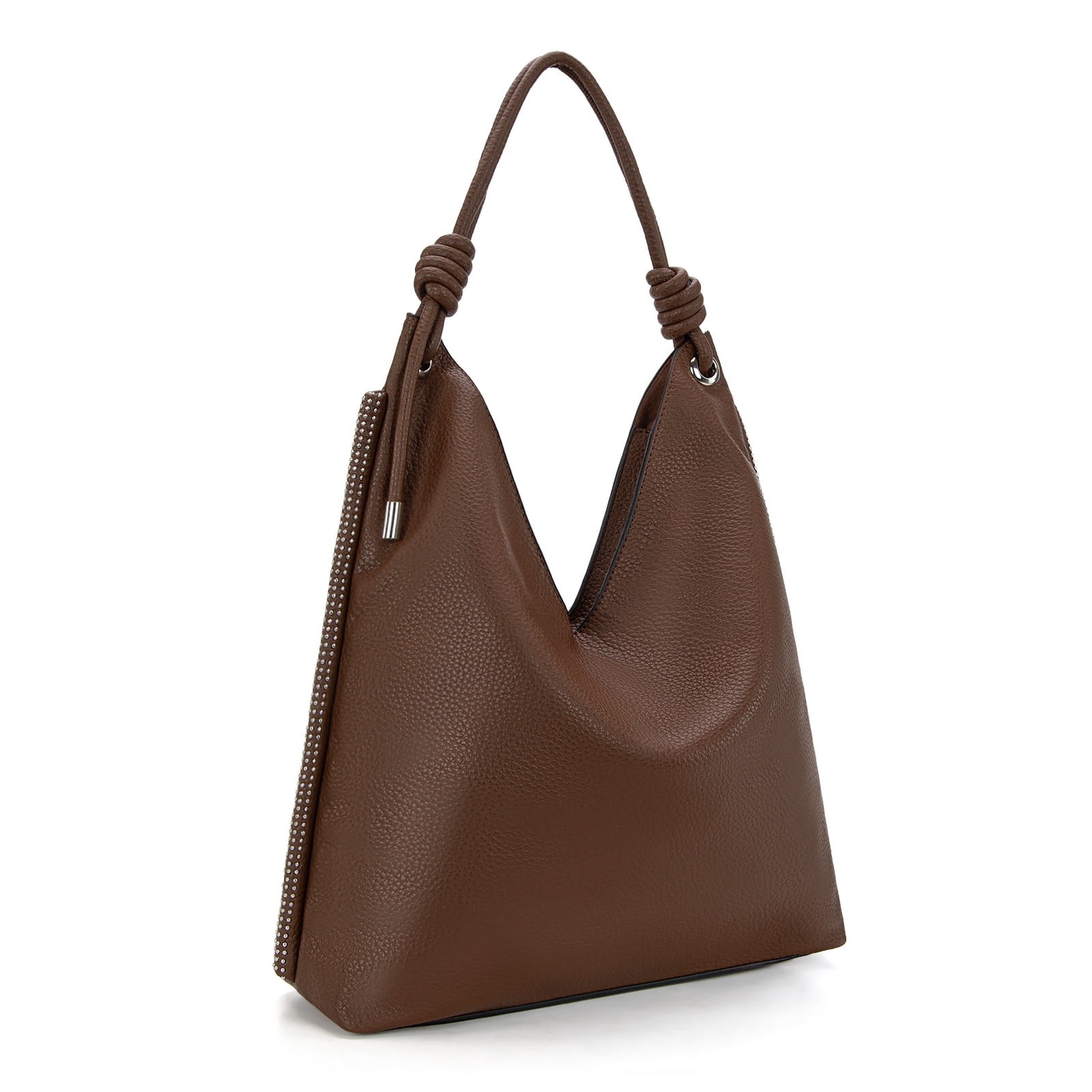 Montana West Hobo Bags for Women Soft Slouchy Top Handle Shoulder Purses Handbag with Knot Strap, Brown