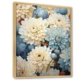 thumbnail image 2 of Designart "Beige, White, And Blue Mums Painting II" Mums Floater Framed Wall Decor, 2 of 5