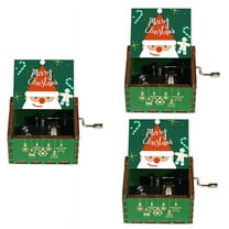Christmas Hand Crank Music Box - Vintage Christmas Music Box, Home Decoration Small Music Box, Family Gift