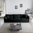 thumbnail image 3 of Black Chenille Sectional Sofa / Combine for Various Seating Arrangements, 3 of 6