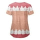 thumbnail image 3 of Puntoco, blusas con cuello en V y manga corta a la moda para mujer, blusa de bolsillo con estampado de uniforme de trabajo, tops Puntoco Puntoco-1972, 3 of 4