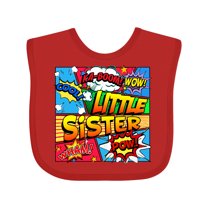 Inktastic Little Sister Comic Book Girls Baby Bib