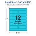 thumbnail image 6 of Avery Printable Rectangle Labels, Bright Blue, 1.25" x 3.75", 120ct, 6 of 11