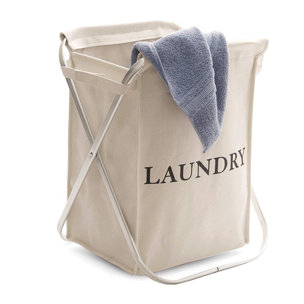 Seville Classics Aluminum XFrame Folding Laundry Hamper