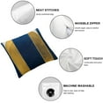 thumbnail image 4 of Acheng  Set of 2 Decorative Throw Pillow Covers Navy Blue White Patchwork with Gold Leather Pillow Covers Cushion Covers Decor Living Room Sofa Bedroom Car White, 4 of 6