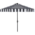 thumbnail image 3 of Safavieh PAT8003A Collection Extérieure Elsa Fashion Line Parasol à Inclinaison Automatique, 9 Pieds, Noir/blanc, 3 of 4