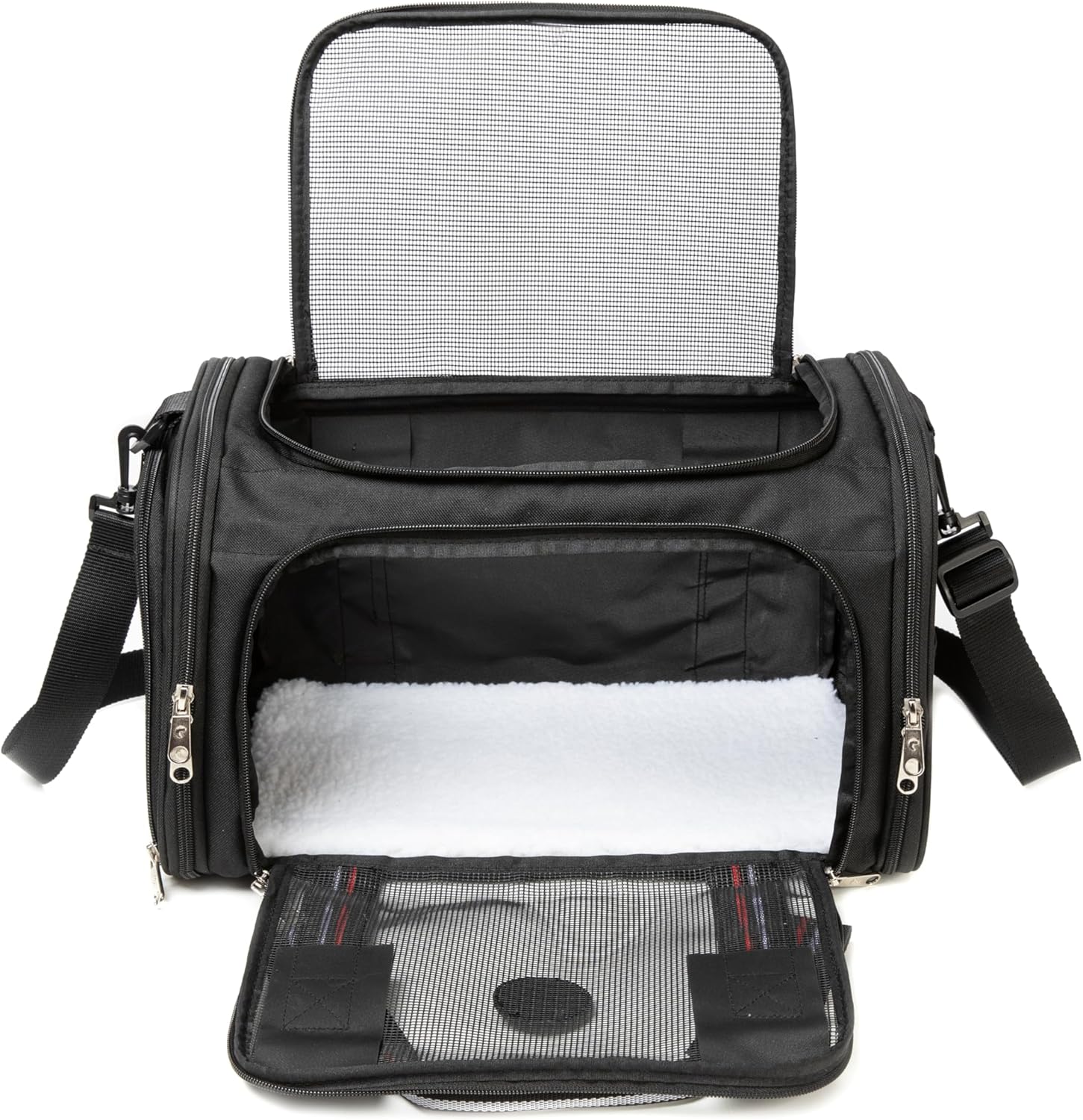 Soft-Sided Pet Carrier with Ventilation - Foldable & Collapsible for Small to Medium Dogs & Cats up to 15 lbs