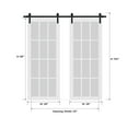 thumbnail image 5 of Sturdy Double Barn Door | Veregio 7411 Antracite | 13FT Rail Hangers Heavy Set | Solid Panel Interior Doors-56" x 96" (2* 28x96)-Silver Rail, 5 of 5