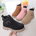 thumbnail image 5 of Generic Toddler Nonslip Slip-On Boots Girls Scrub Boys Shoes Waterproof Leather Short Boots Non Slip Breathable Nude Boots, 5 of 9