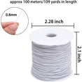 thumbnail image 2 of TORUBIA 1 mm Elastic String Cord Thread Cords for Jewelry Making Bracelets Beading, 109 Yards, White, 2 of 6