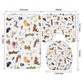 thumbnail image 3 of Cartoon Dachshund Bathroom Rugs Sets 3 Piece,Toilet Cover Set,Absorbent Non Slip Bathroom Mats Sets with U-Shaped Contour Rug Toilet Rug Set, 3 of 5