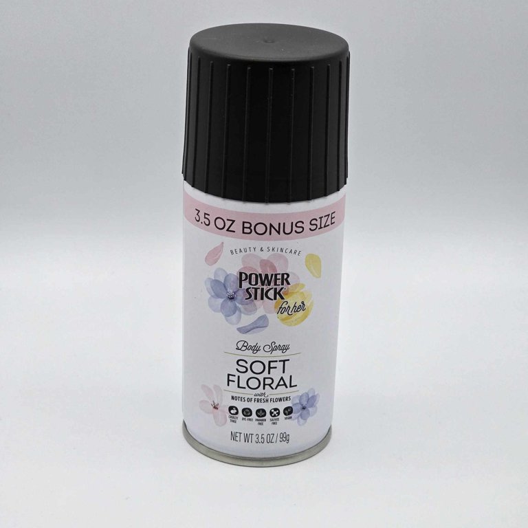 Power Stick SOFT FLORAL Body Spray for HER, 3.5 OZ (2 Pack