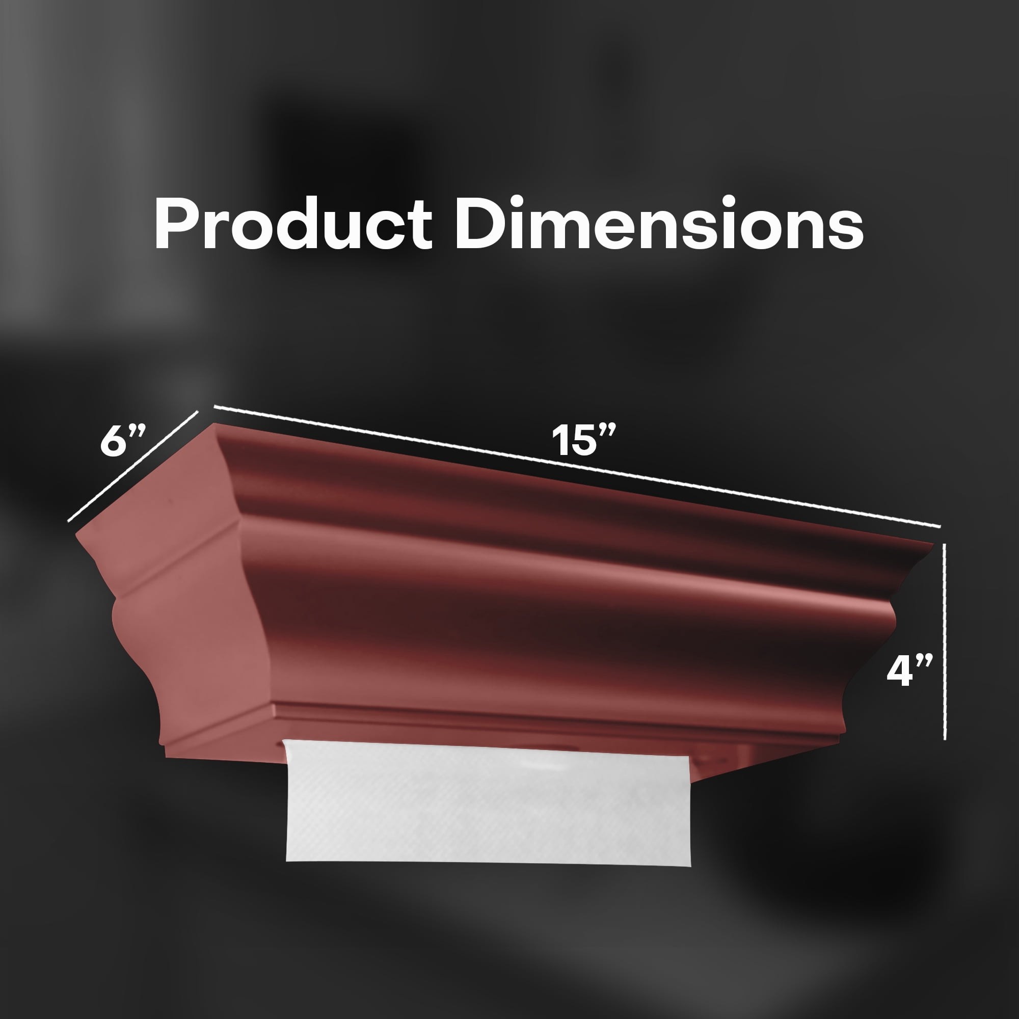 HealthyShelf Spicy Red Multifold Paper Towel Dispenser - Wall Mounted Shelf - Healthy Shelf