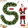 thumbnail image 3 of Yexmas 9ft Large Christmas Garland, Multi-Purpose Xmas Wreath with 45 LED Lights, Decorated with Pinecones, Berry Clusters, Battery Operated, 3 of 9