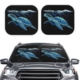 thumbnail image 2 of Saiise Ocean Turtle for Foldable Car Sun Shades (2-Pack) Offer Sun Protection with an Easy-fold Design for Convenient Windshield Shading-Medium, 2 of 6