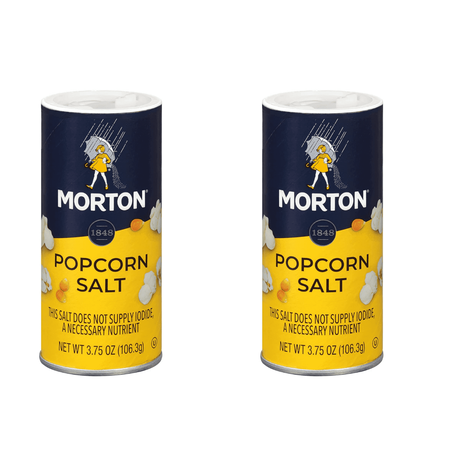 Morton Popcorn Salt, 3.75 Ounce 2 Pack