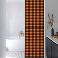 thumbnail image 3 of Black Orange Plaid Window Privacy Film, Farmhouse Buffalo Check Gingham Static Cling UV Sun Blocking Heat Control Window Tint Day and Night, Non-Adhesive One Way Windows Privacy Cover 17.7''x78.7'', 3 of 7