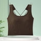 thumbnail image 2 of Camiseta sin mangas con relleno en el pecho para mujer: top corto, capa interior de cintura alta para verano, 2 of 4