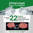 thumbnail image 3 of Tupkee LED Rope Light Red & White - Candy Cane Peppermint Rope Lights - 24 Feet 7.3 m, for Indoor and Outdoor use - 10MM Diameter - 144 LED Long Life Bulbs Decorative Rope Tube Lights - Pack of 2, 3 of 7