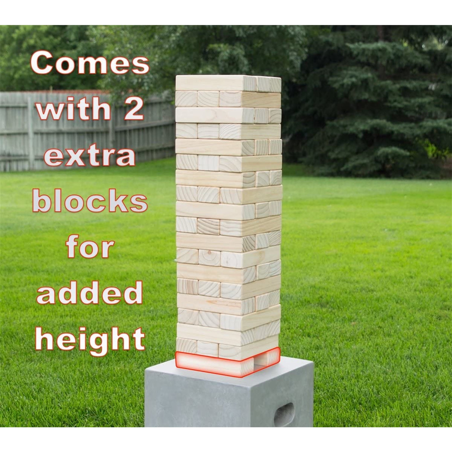 YARD GAMES Large Tumbling Timbers Wood Stacking Game with 56 Premium Pine  Blocks TIMBERS-003 - The Home Depot