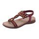 thumbnail image 2 of Sandalias de verano para mujer, sandalias planas sin cordones, zapatos romanos de cristal, sandalias informales con punta abierta Wmkox8yii nm7738, 2 of 3