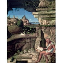 Posterazzi SAL900590 Saint Jerome Reading 1505 Giovanni Bellini Ca1430-1516 Italian National Gallery of Art Washington DC USA Poster Print - 18 x 24 in.
