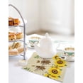 thumbnail image 4 of Bees Kitchen Dish Towels for Drying Dishes Set of 3, Sunflowers Summer Watercolor Floral Leaf Palnt Honey Waffle Weave Microfiber Hand Tea Bathroom Towels Quick Dry & Absorbent Towel 12x12, 4 of 7