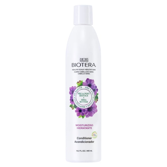 Acondicionador hidratante Biotera que hidrata el cabello seco y medio fino