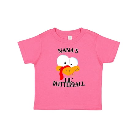 

Inktastic Thanksgiving Nana s Lil Butterball Cute Turkey Face Gift Baby Boy or Baby Girl T-Shirt