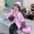 thumbnail image 2 of Chaqueta polar térmica de terciopelo de visón para niñas, abrigo grueso de moda para otoño e invierno, ropa para niños, Anime Kawaii Sanrioed My Melody, 2 of 5