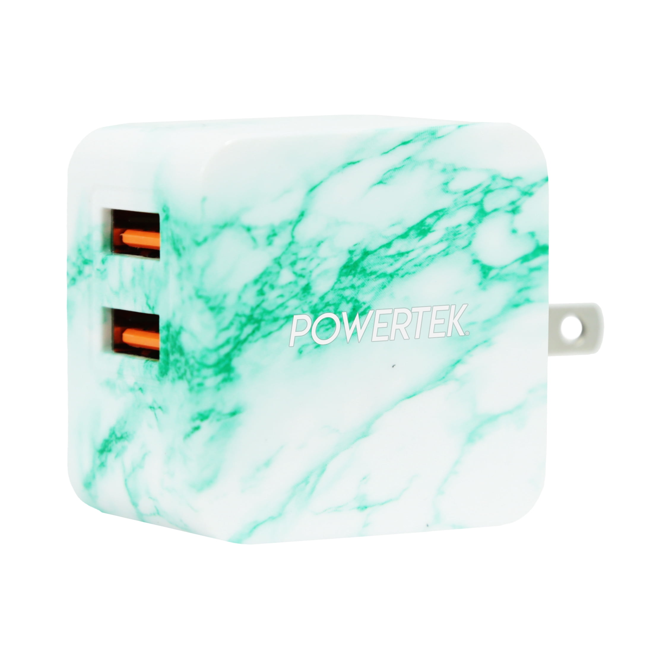 Liquipel Dual USB-A Wall Charger Marble - Mint