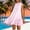 Pink(New), variant on Summer Versatile Women's Dress Fashion Ombre Lightweight Breathable Flowing Dress Side Pleats Casual Loose Round Neck Sleeveless Dresses