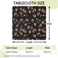 thumbnail image 2 of Pioneer Flower Floral Print Pattern Square Fitted Tablecloth with Elastic Edge,Square Table Cover,Washable Elastic Table Cover for Home Kitchen Party Decor 36"x36", 2 of 6