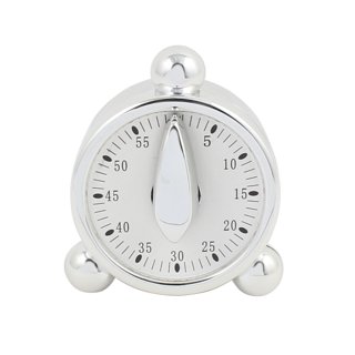 Unique Bargains 3.6x3.6x2-Inch 60-Minute Mechanical Kitchen Timers Pendulum Clock - White