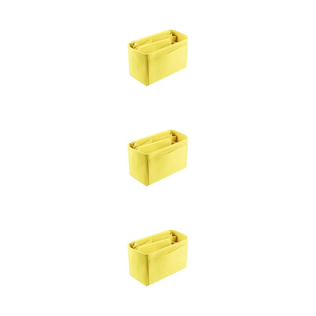 Seitruly Bolsas con inserción de fieltro, amplia aplicación, práctica y práctica, bolsa de cosméticos de viaje bien organizada, amarillo S Type1 NO1