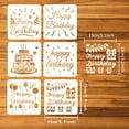 thumbnail image 2 of 6PCS Happy Birthday Painting Stencil Set - 5.9x5.9inch Cake & Balloon Stencil for Greeting Cards Scrapbook & DIY Home Decor, 2 of 7